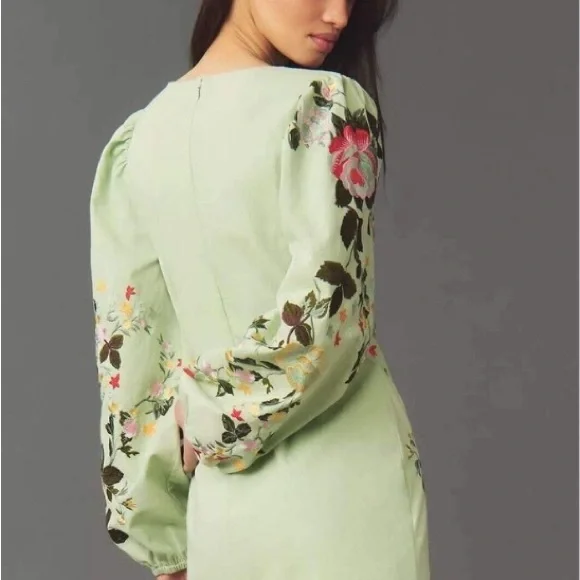 Anthropologie Let me Be Mint Green Floral Mini Dress
Size Small - Picture 3 of 4